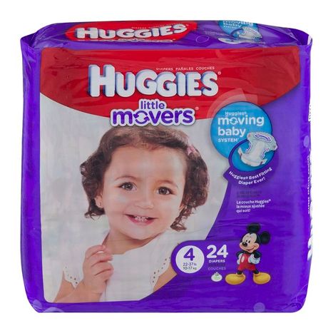 Buy Huggies Little Movers Diapers, Size 4 (22... Online | Mercato