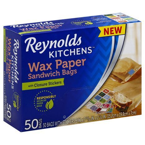 Reynolds Sandwich Bags, with Closure Stickers, Wax Paper