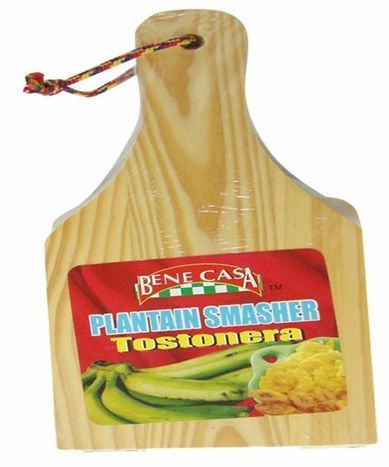 Bene Casa large wooden tostonera, plantain smasher, dough flattener