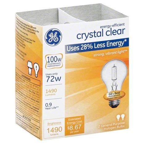 Buy GE Light Bulbs, Halogen, Crystal Clear, 7... Online | Mercato