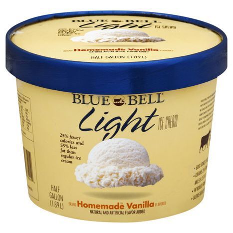 Buy Blue Bell Ice Cream, Light, Homemade Vani... Online | Mercato