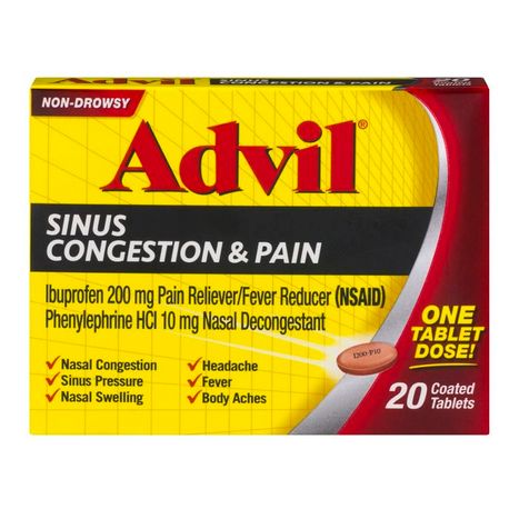 Buy Advil Sinus Congestion & Pain, Non-Drowsy... Online | Mercato