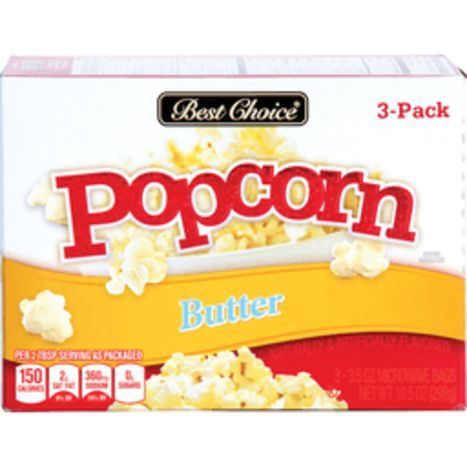 Buy Best Choice Microwave Butter Popcorn - 3 ... Online | Mercato