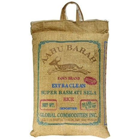 Buy Aahu Barah Basmati Sela Rice - 20 Pounds Online | Mercato