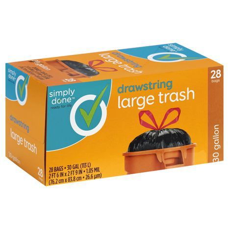 Buy Simply Done Trash Bags, Drawstring, Large... Online | Mercato