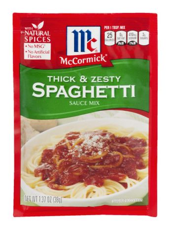 Buy McCormick Sauce Mix, Spaghetti, Thick & Z... Online | Mercato