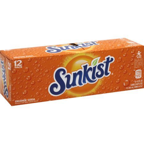 Buy Sunkist Orange 12 Ounces Soda - 12 Pack Online | Mercato