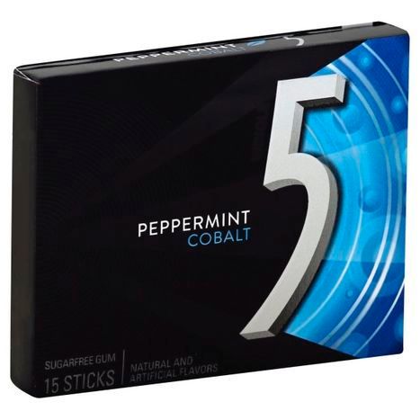 Buy 5 Gum, Sugarfree, Peppermint Cobalt - 15 ... Online | Mercato