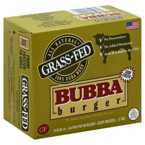 BUBBA Burger, Grass Fed BUBBA burger