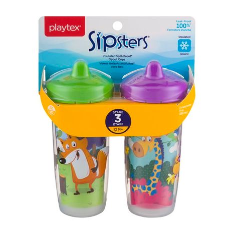 Playtex The Insulator Spill-Proof Cups, 9 oz, Stage 3 (12+ Mos