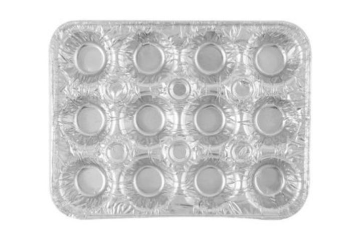 Blue Sky Aluminum 12 Cavity Mini Muffin Pan - 4 Count - Kosher Palate - Delivered by Mercato