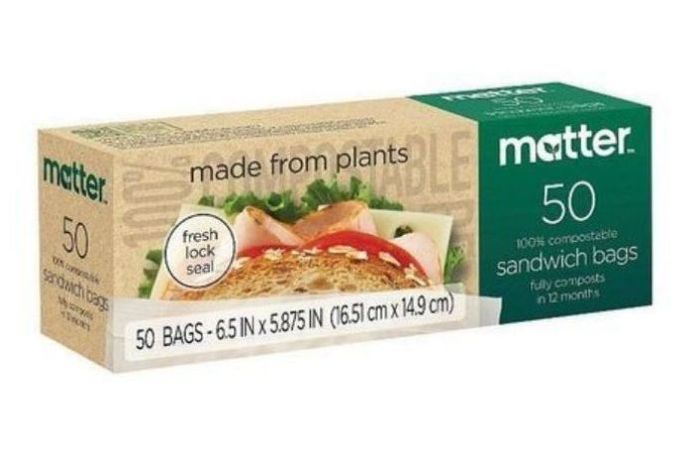 Matter Compostable Sandwich Bags - 50 Count