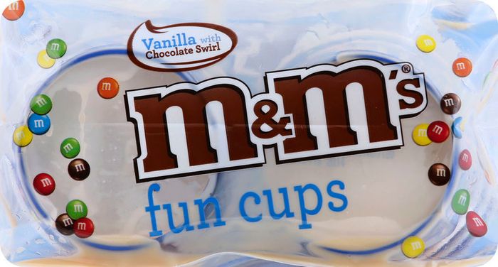 M&M's Chocolate Ice Cream Fun Cups With Chocolate Swirl 10pk