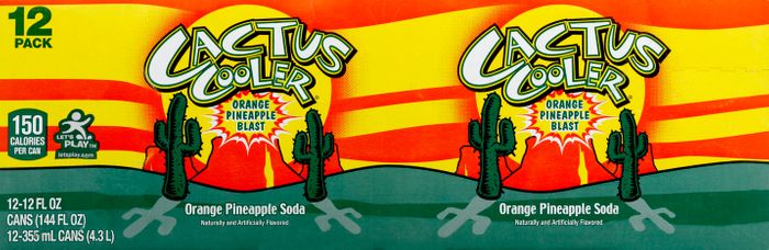 Cactus Cooler Orange Pineapple Soda Pop, 12 Fl Oz, 12 Pack Cans 