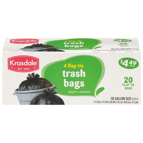 Krasdale Small Garbage Bags 30 Bags