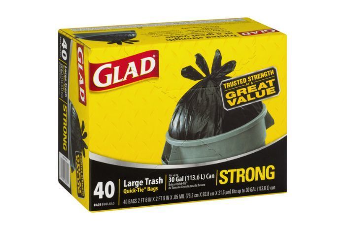 Order Glad Strong Quick-Tie Large Black Trash Bags, 30 Gallon