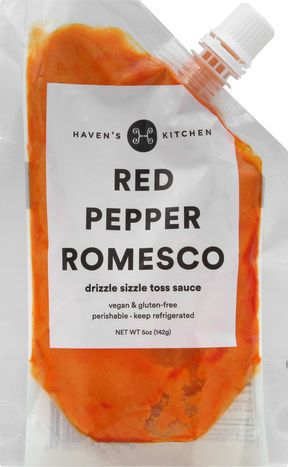 Havens Kitchen Red Pepper Romesco Sauce, 5 Ounce Pouch -- 6 per case. 