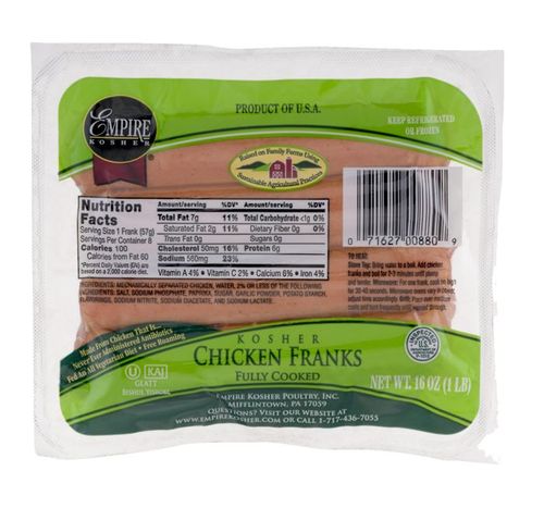 Buy Empire Kosher Franks, Uncured Chicken - 1... Online | Mercato