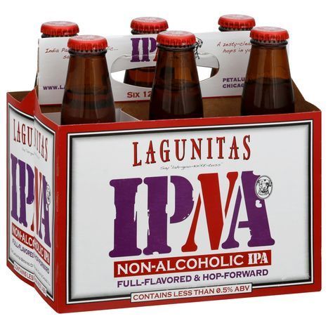 Buy Lagunitas Beer, IPA, Non-Alcoholic - 6 Each Online | Mercato