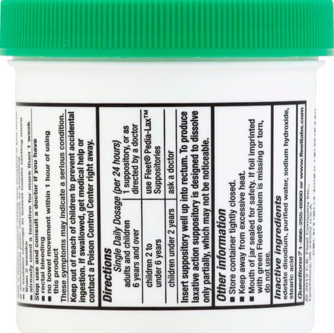 Fleet Glycerin Suppositories, Adult - 24 suppositories