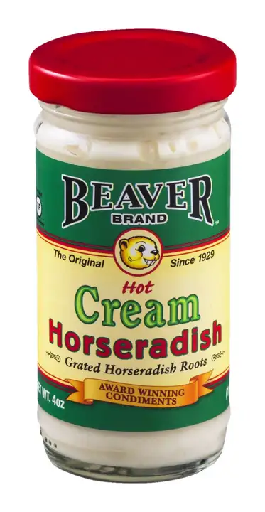 Order Beaver Horseradish, Hot Cream - 4 Ounces food online from Novato Harvest Market store, Novato on bringmethat.com