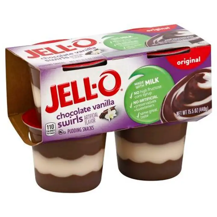 Order Jell O Pudding Snacks, Chocolate Vanilla Swirl - 15.5 Ounces food online from Fligner Market store, Lorain on bringmethat.com
