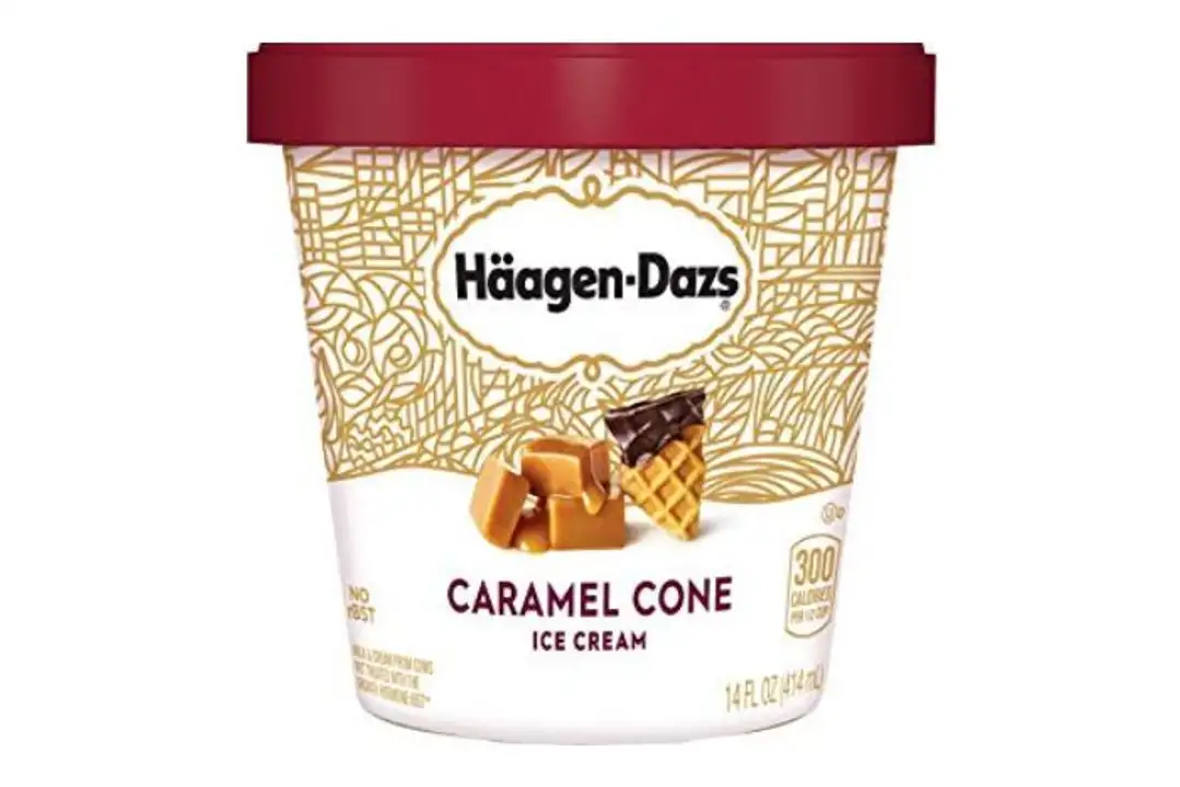 Order Haagen Dazs Ice Cream, Caramel Cone - 16 Ounces food online from Novato Harvest Market store, Novato on bringmethat.com
