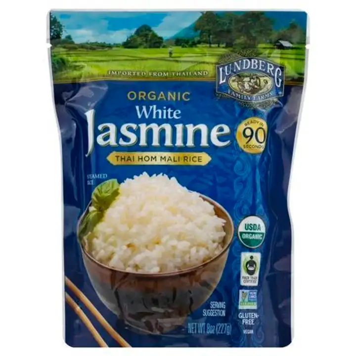 Order Lundberg White Rice, Organic, Jasmine, Steamed - 8 Ounces food online from Whole Foods Co-Op Denfeld store, Duluth on bringmethat.com