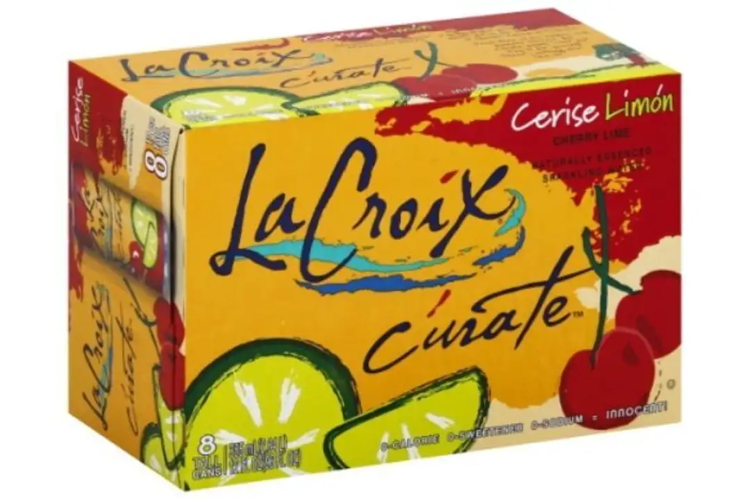 Order LaCroix Curate Sparkling Water, Cherry Lime - 12 Fluid Ounces (Pack of 8) food online from Novato Harvest Market store, Novato on bringmethat.com