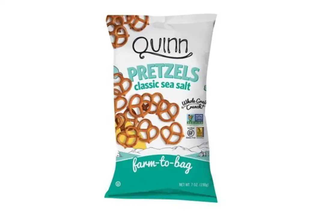 Order Quinn Popcorn Pretzels, Classic Sea Salt - 7 Ounces food online from Holiday farms store, Roslyn Heights on bringmethat.com