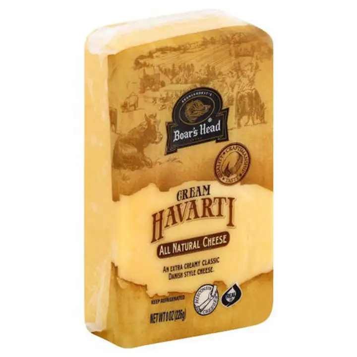 Order Boar's Head® Cream Havarti Cheese - 8 Ounces food online from Holiday farms store, Roslyn Heights on bringmethat.com