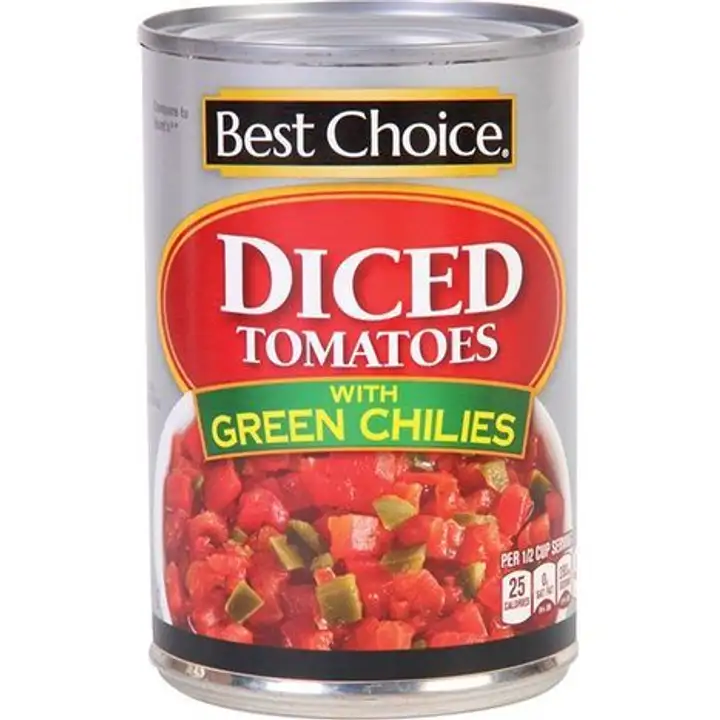 Order Best Choice Diced Tomatoes With Green Chiles food online from Fligner Market store, Lorain on bringmethat.com