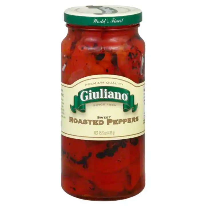 Order Giuliano Peppers, Roasted, Sweet - 15.5 Ounces food online from Novato Harvest Market store, Novato on bringmethat.com
