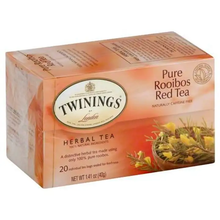 Order Twinings Herbal Tea, Pure Rooibos Red Tea, Naturally Caffeine Free, Bags - 20 Bags food online from Novato Harvest Market store, Novato on bringmethat.com
