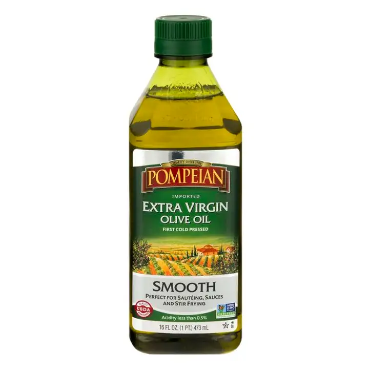 Order Pompeian Olive Oil, Extra Virgin, Smooth - 16 Ounces food online from Fligner Market store, Lorain on bringmethat.com