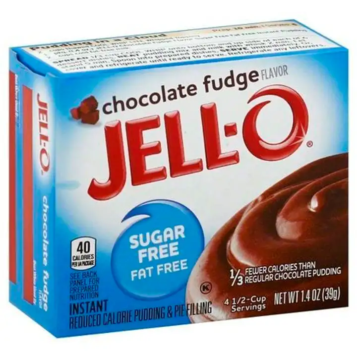Order Jell O Pudding & Pie Filling, Sugar Free, Chocolate Fudge Flavor, Instant - 1.4 Ounces food online from Holiday farms store, Roslyn Heights on bringmethat.com