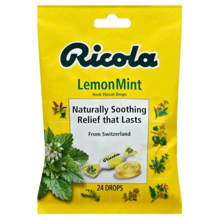 Order Ricola Throat Drops, Herb, LemonMint -  24 Lz food online from Whole Foods Co-Op Denfeld store, Duluth on bringmethat.com