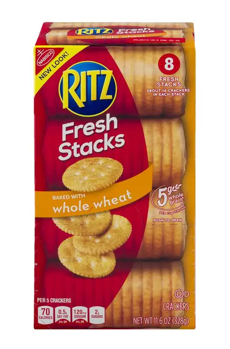 Order Ritz Fresh Stacks Crackers, Baked with Whole Wheat - 11.6 Ounces food online from Novato Harvest Market store, Novato on bringmethat.com