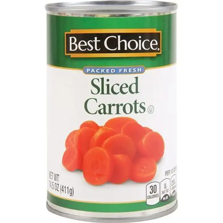 Order Best Choice Fancy Sliced Carrots - 14.5 Ounces food online from Fligner Market store, Lorain on bringmethat.com