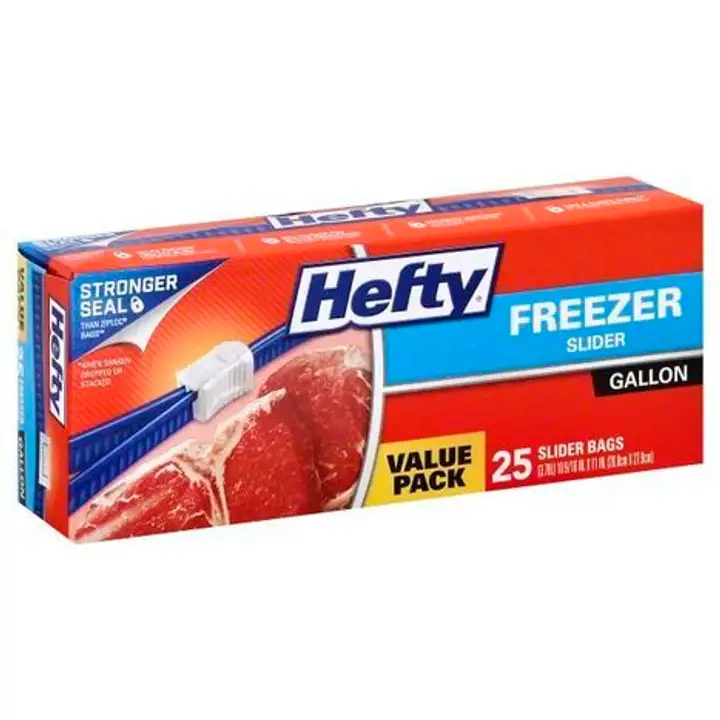 Order Hefty Freezer Slider Bags, Gallon, Value Pack - 25 Count food online from Holiday farms store, Roslyn Heights on bringmethat.com