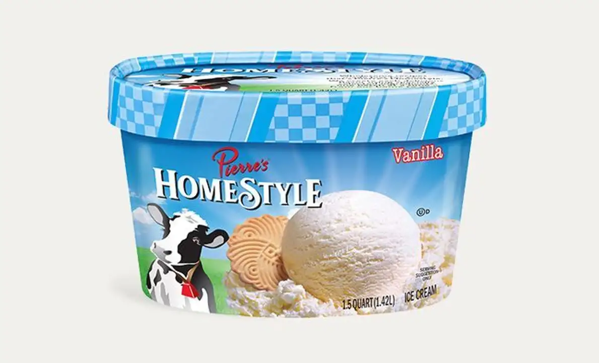 Order Pierre's HomeStyle Vanilla Ice Cream - 48 Ounces food online from Fligner Market store, Lorain on bringmethat.com