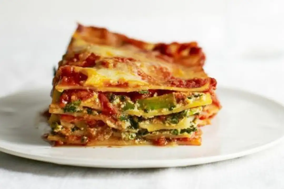 Order 1/2 Vegetable Lasagna food online from Fligner Market store, Lorain on bringmethat.com