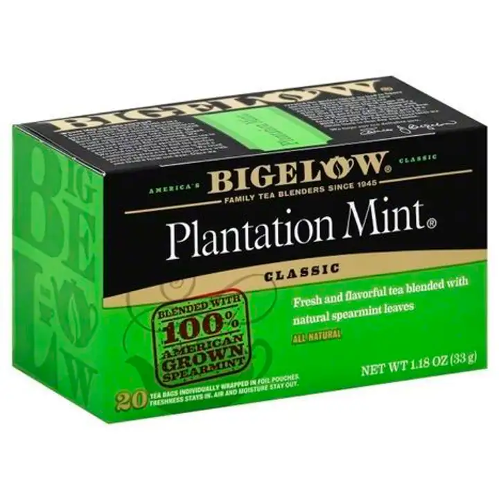 Order Bigelow Black Tea, Classic, Plantation Mint, Bags - 20 Bags food online from Holiday farms store, Roslyn Heights on bringmethat.com