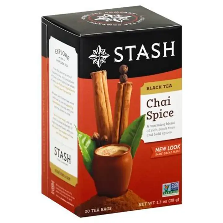 Order Stash Black Tea, Chai Spice, Bags - 20 Bags food online from Novato Harvest Market store, Novato on bringmethat.com