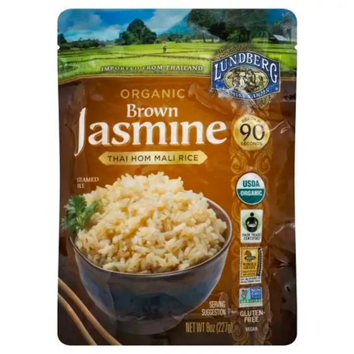 Order Lundberg Brown Rice, Organic, Jasmine, Steamed - 8 Ounces food online from Whole Foods Co-Op Denfeld store, Duluth on bringmethat.com