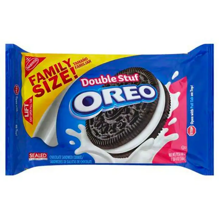 Order Oreo Double Stuf Cookies, Sandwich, Chocolate, Family Size! - 20 Ounces food online from Novato Harvest Market store, Novato on bringmethat.com