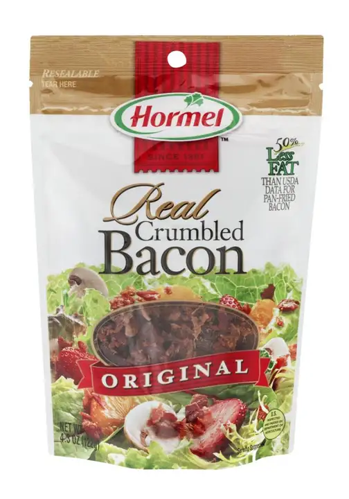 Order Hormel Bacon, Real, Crumbled, Original - 4.3 Ounces food online from Novato Harvest Market store, Novato on bringmethat.com