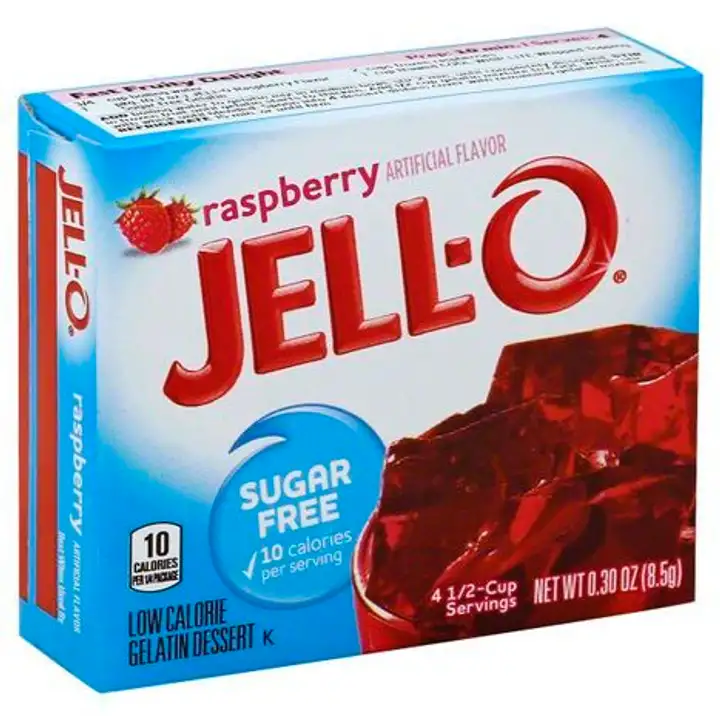 Order Jell O Gelatin Dessert, Low Calorie, Sugar Free, Raspberry - 3 Ounces food online from Holiday farms store, Roslyn Heights on bringmethat.com