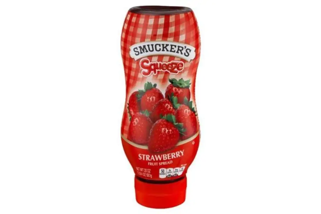 Order Smuckers Squeeze Fruit Spread, Strawberry - 20 Ounces food online from Holiday farms store, Roslyn Heights on bringmethat.com