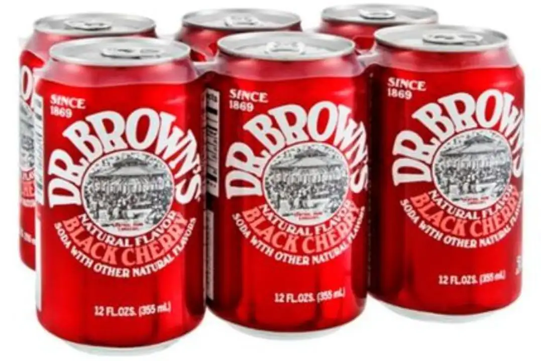 Order Dr Browns Soda, Black Cherry - 6 Pack (12 Fluid Ounces Each) food online from Holiday farms store, Roslyn Heights on bringmethat.com